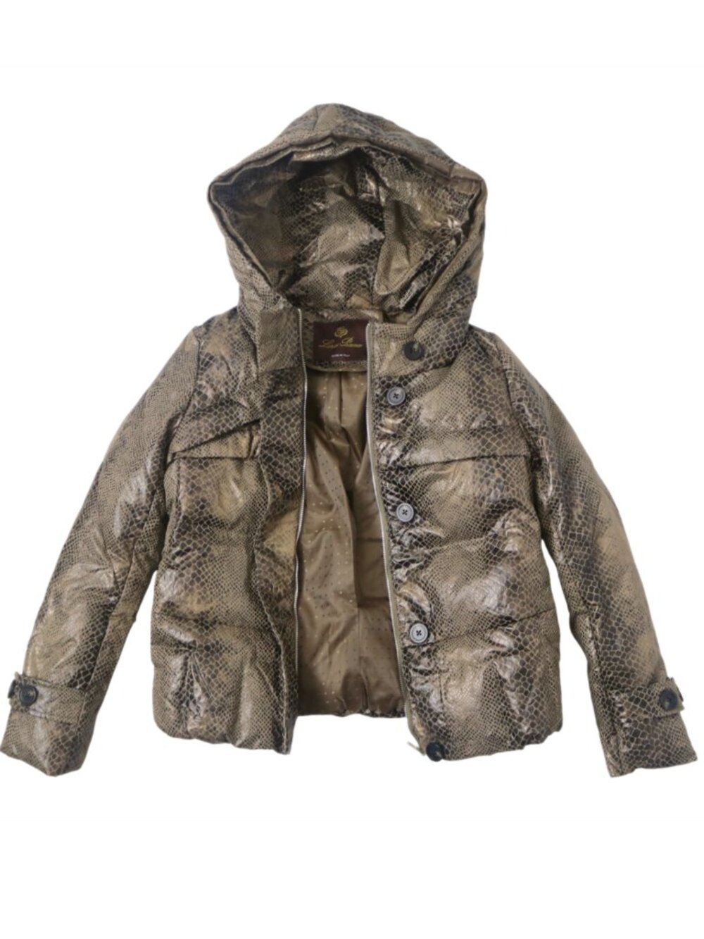 90s Loro Piana snakeskin puffer jacket - Picture 2 of 8
